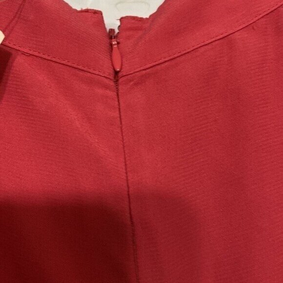 ANN TAYLOR Raspberry Regal Cutout Flare Sleeve Pleated women Dress 8 Event Party - Picture 5 of 12